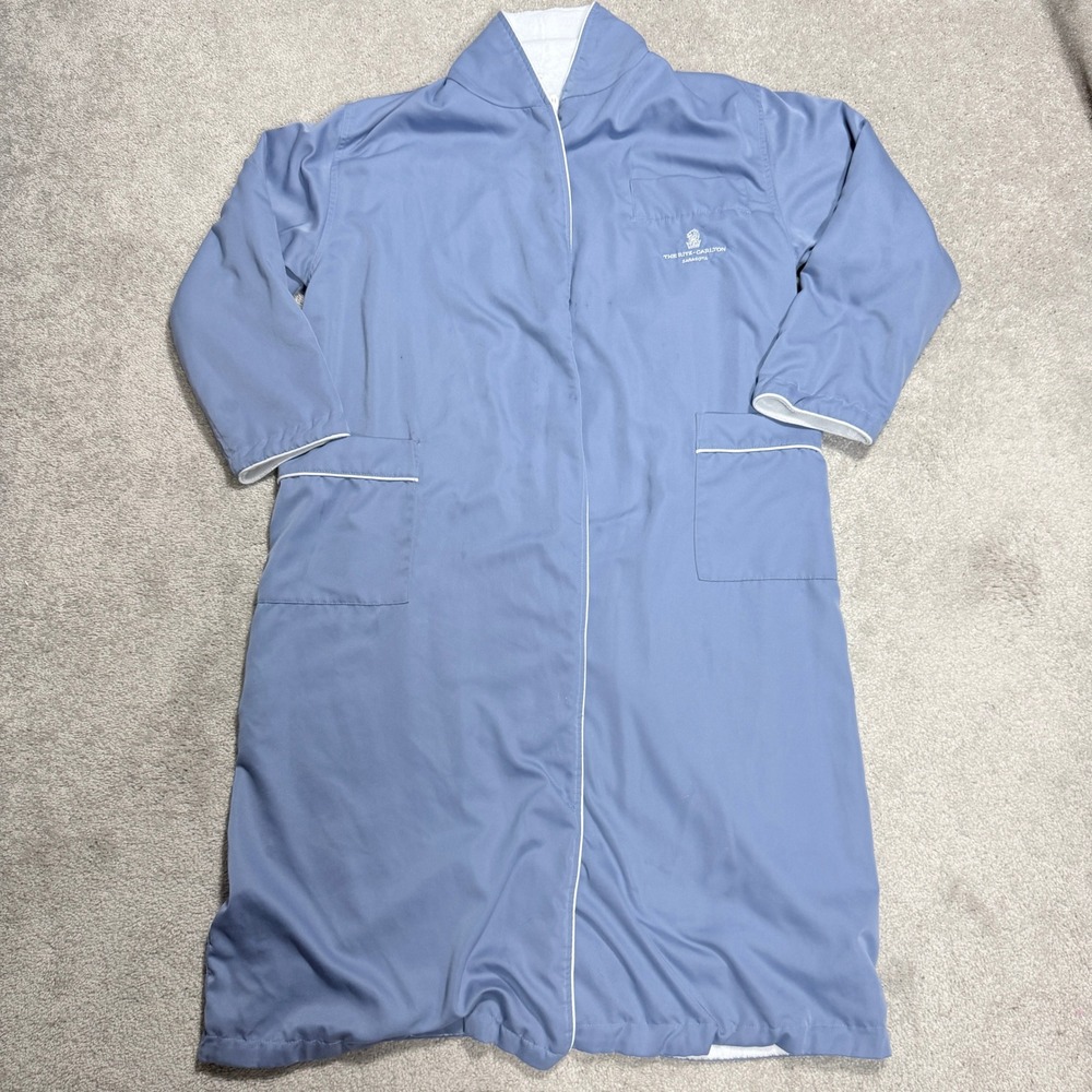 Ritz-Carlton Sarasota Blue Fleece Lined Spa Robe Logo Unisex S